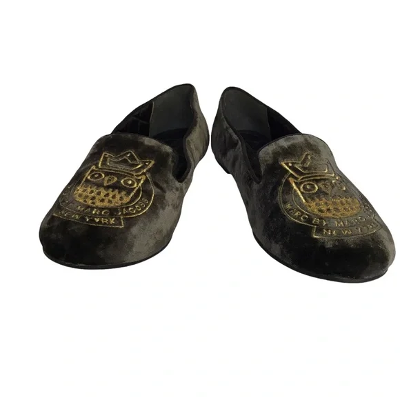 MARC BY MARC JACOBS Black Velvet Owl Smoking Slipper - Picture 9 of 14